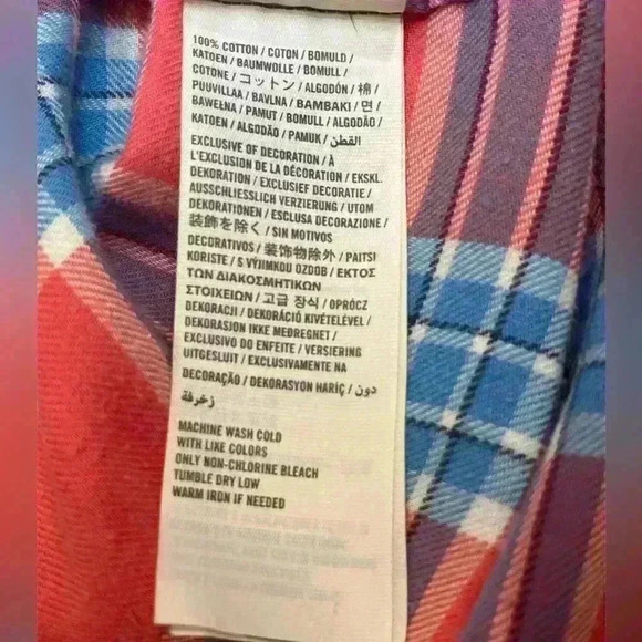 Hollister Long Sleeve Button Shirt Women's S Multicolor Plaid Print Pearl Snap - Picture 5 of 5